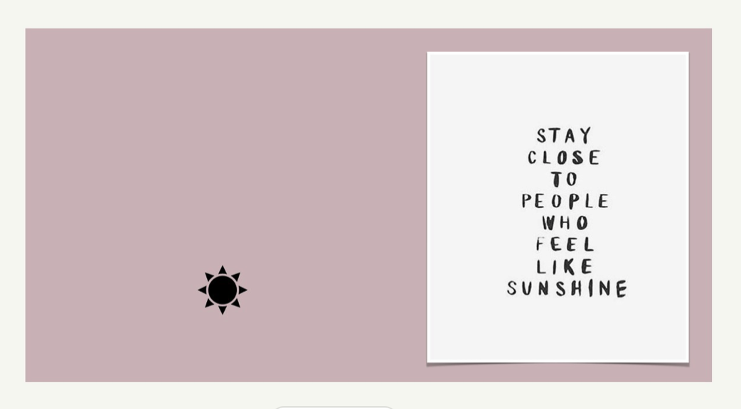 Ett annat slags solsken.